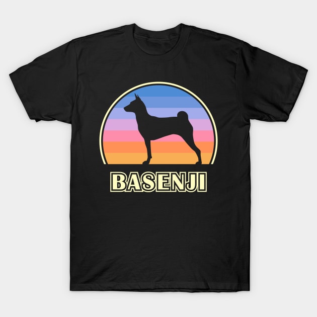 Basenji Vintage Sunset Dog T-Shirt by millersye